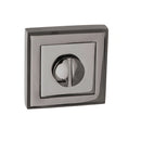 Status WC Turn and Release Square Rose in Black Nickel Bathroom Lock Atlantic