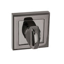 Status WC Turn and Release Square Rose in Black Nickel Bathroom Lock Atlantic