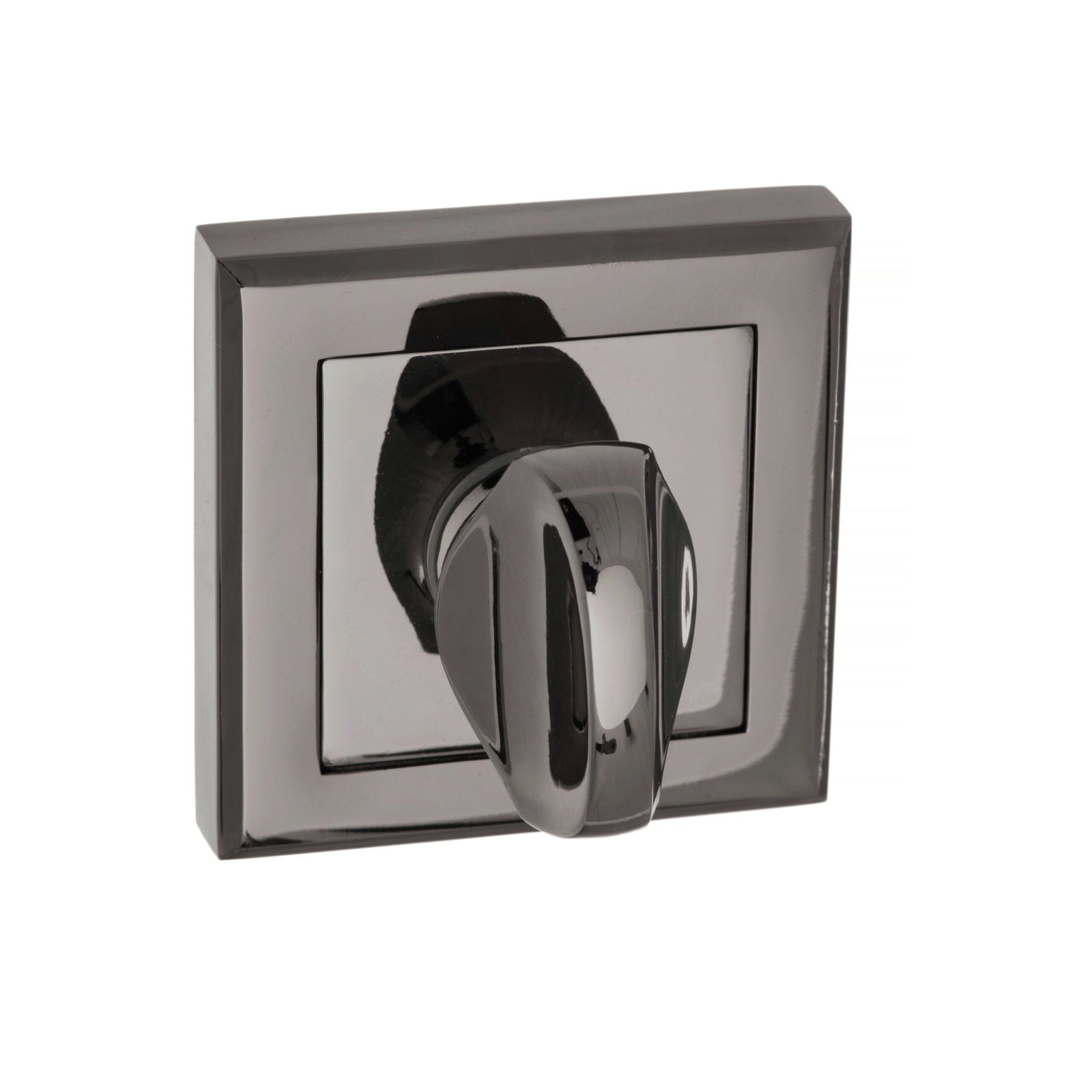 Status WC Turn and Release Square Rose in Black Nickel Bathroom Lock Atlantic
