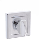 Status WC Turn and Release Square Rose Bathroom Lock Atlantic Each Polished Chrome