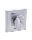 Status WC Turn and Release Square Rose Bathroom Lock Atlantic Each Satin Chrome