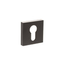 STATUS Euro Escutcheons on S4 Square Rose in Urban Dark Bronze Euro Escutcheons Atlantic