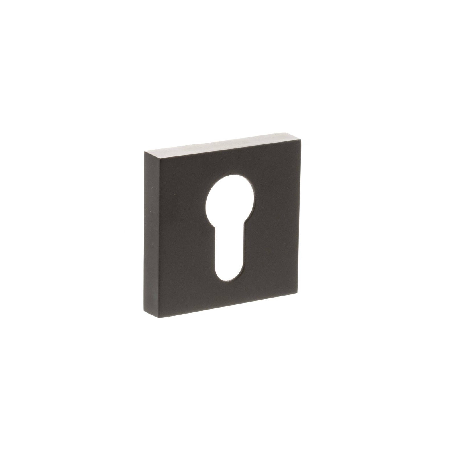 STATUS Euro Escutcheons on S4 Square Rose in Urban Dark Bronze Euro Escutcheons Atlantic