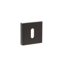 STATUS Key Escutcheons on S4 Square Rose in Urban Dark Bronze Key Escutcheons Atlantic