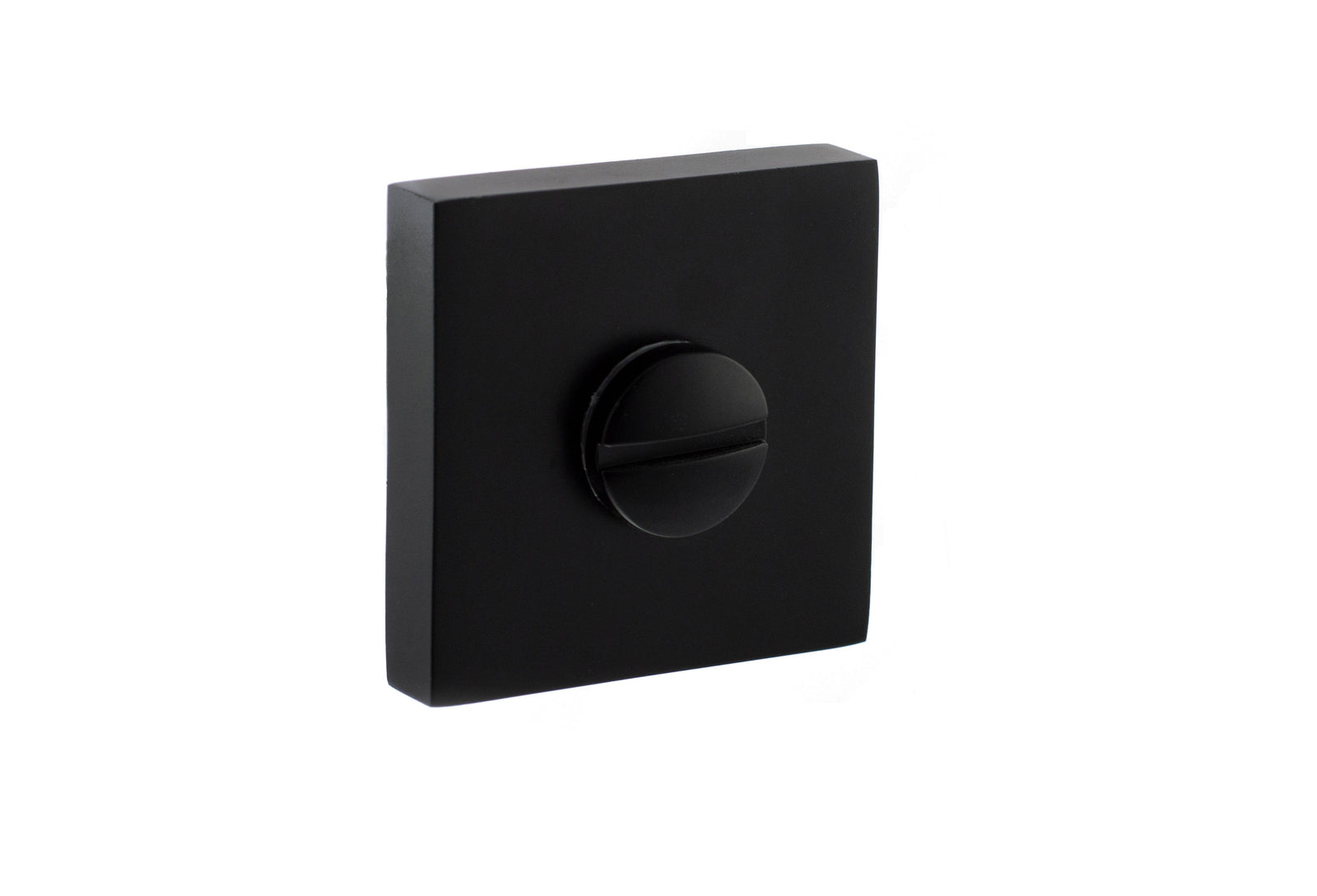 Status WC Turn and Release S4 Square Rose in Matt Black Bathroom Lock Atlantic