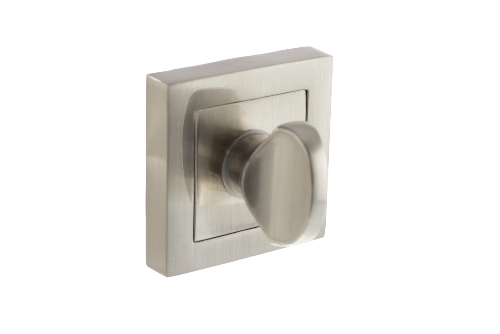 Status WC Turn and Release S4 Square Rose Bathroom Lock Atlantic Each Satin Nickel