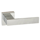 Senza Pari Panetti Designer Lever Flush Square Rose in Polished Chrome Designer Lever Handle Atlantic