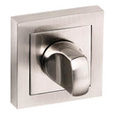 Senza Pari WC Turn and Release Square Rose in Satin Nickel Bathroom Lock Atlantic
