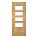 Seville Prefinished Oak Glazed (4L Square) Internal Door Internal Door Deanta