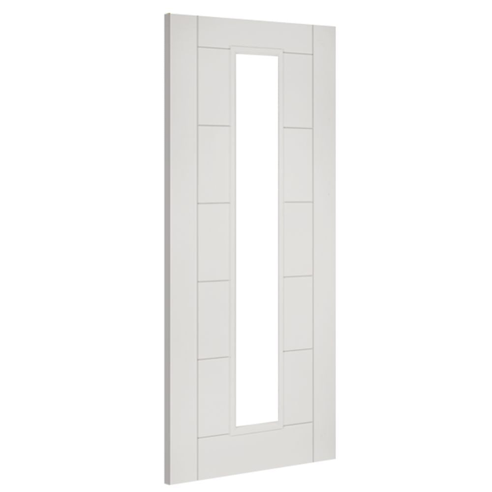 Seville White Primed Glazed Internal Door Internal Door Deanta