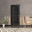 Shoreditch Black Primed Tinted Glazed Internal Door Internal Door Deanta