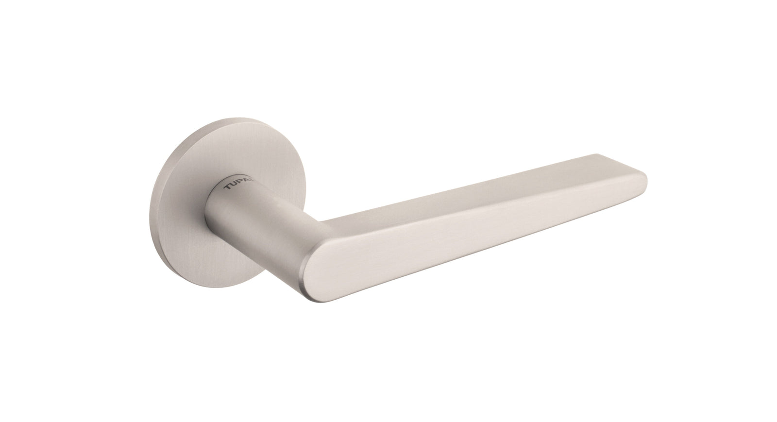 Tupai Rapido 5S Line Torrao Designer Lever 5mm Slimline Round Rose in Pearl Nickel Designer Lever Handle Atlantic