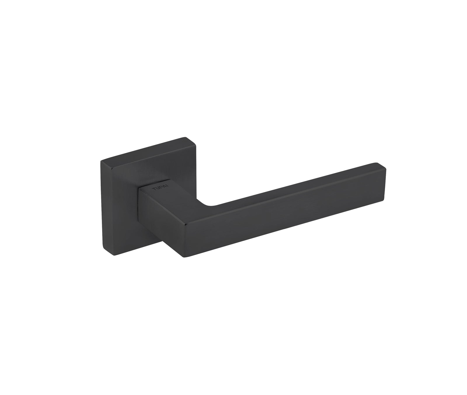 Tupai Rapido QuadraLine Rillo Designer Lever Square Rose in Pearl Black Designer Lever Handle Atlantic