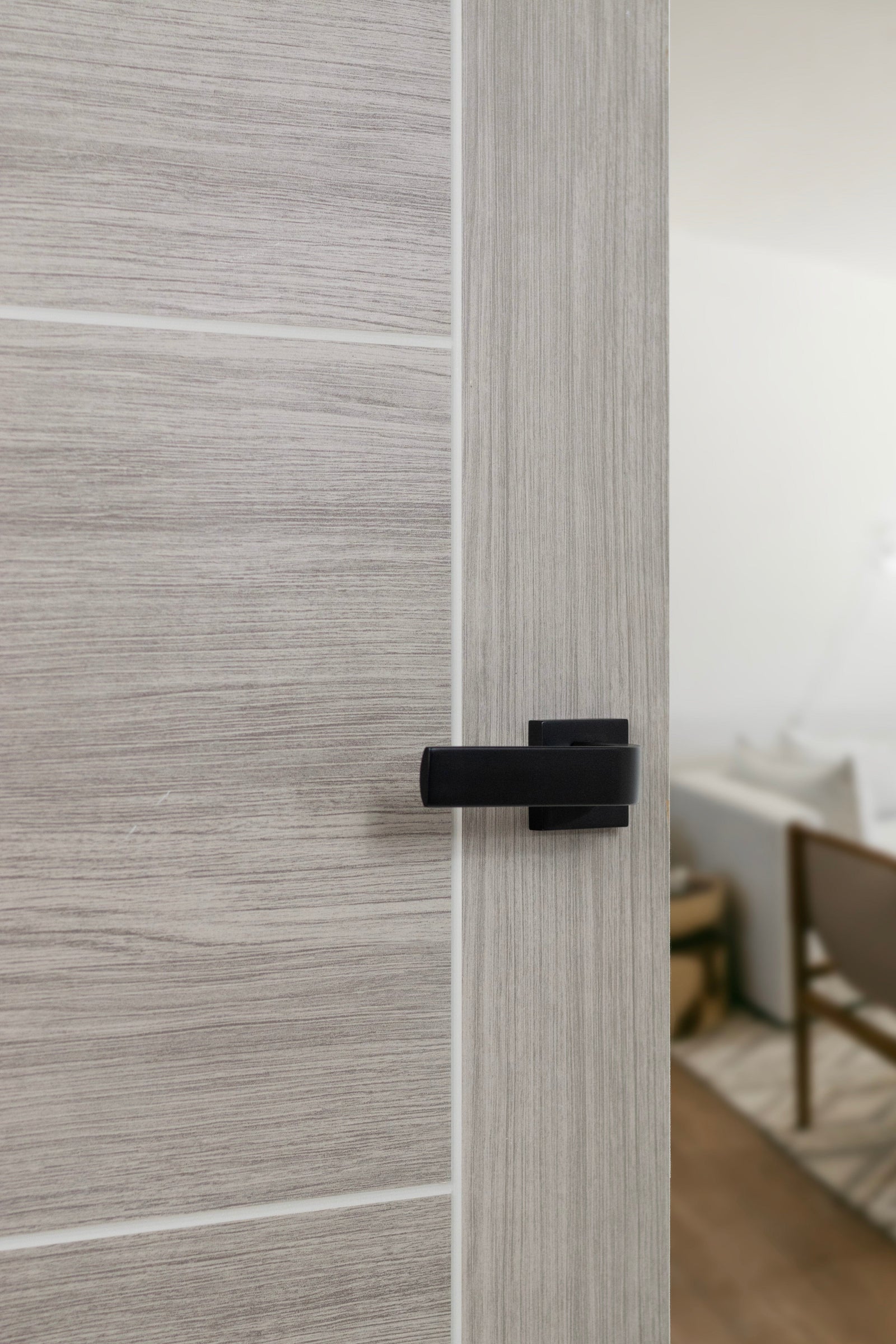 Tupai Rapido CurvaLine Turis Designer Lever Square Rose in Pearl Black Designer Lever Handle Atlantic