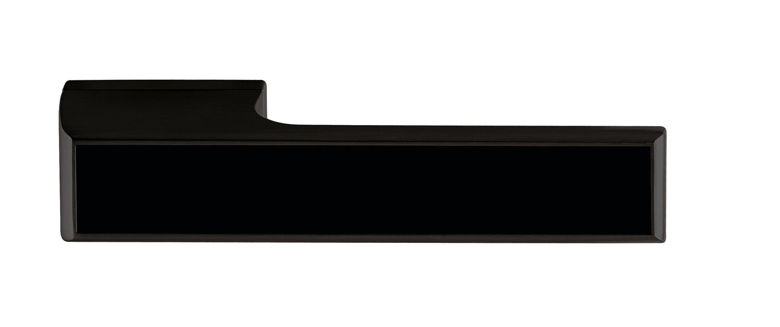 Tupai Rapido VersaLine Tobar Designer Lever Long Rose in Matt Black Decorative Plate - Matt Black Designer Lever Handle Atlantic