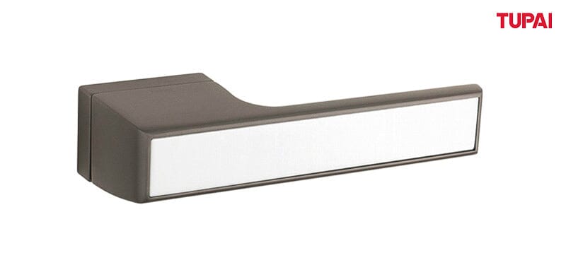 Tupai Rapido VersaLine Tobar Designer Lever Long Rose (Without Decorative Plate) in Titanium Designer Lever Handle Atlantic