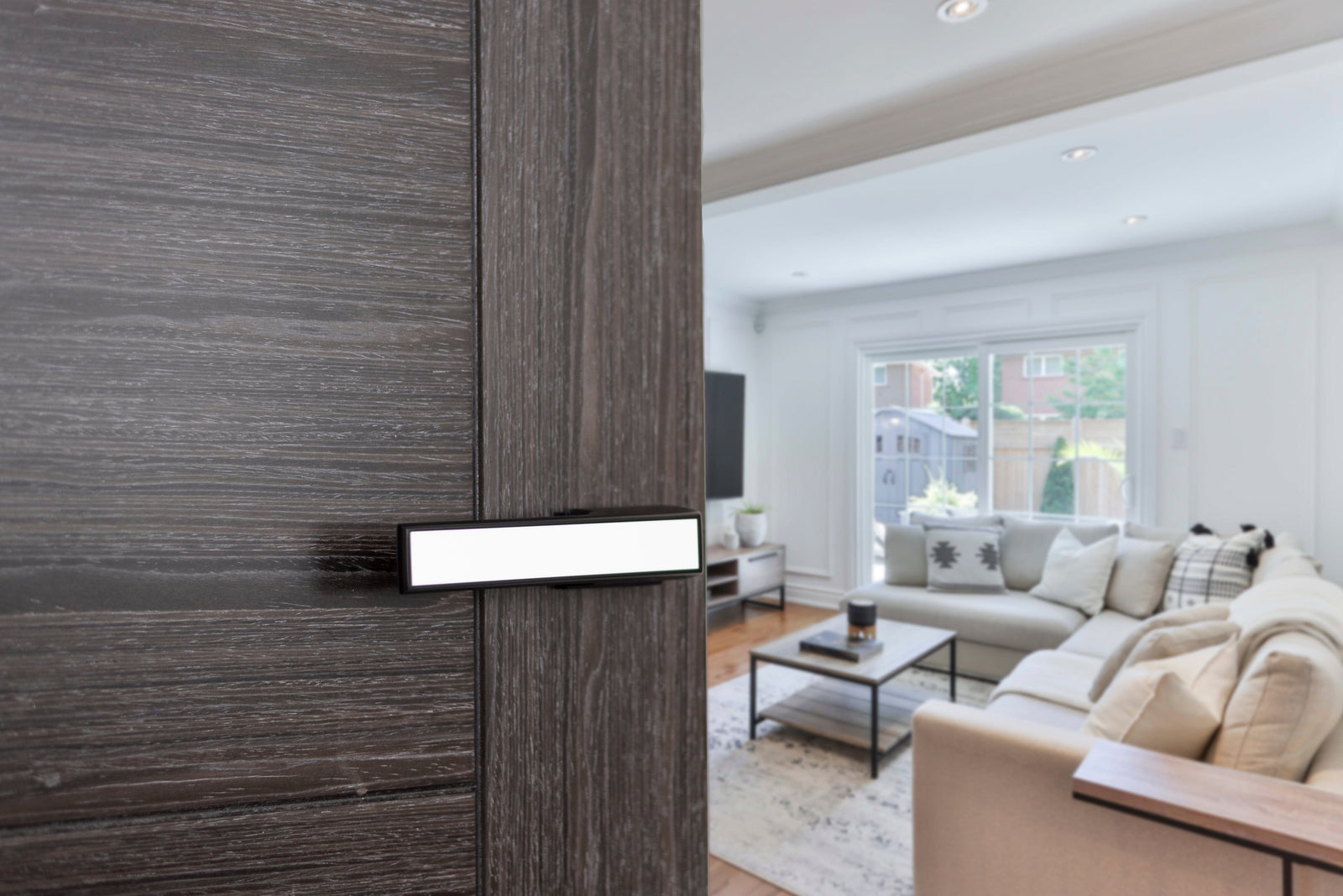 Tupai Rapido VersaLine Tobar Designer Lever Long Rose in White Decorative Plate - Matt Black Designer Lever Handle Atlantic