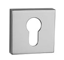 Tupai Rapido Curva QuadraLine Euro Escutcheon Square Rose Escutcheon Atlantic Pair Bright Polished Chrome