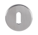 Tupai Rapido CurvaLine Key Escutcheon Round Rose Escutcheon Atlantic Pair Satin Chrome