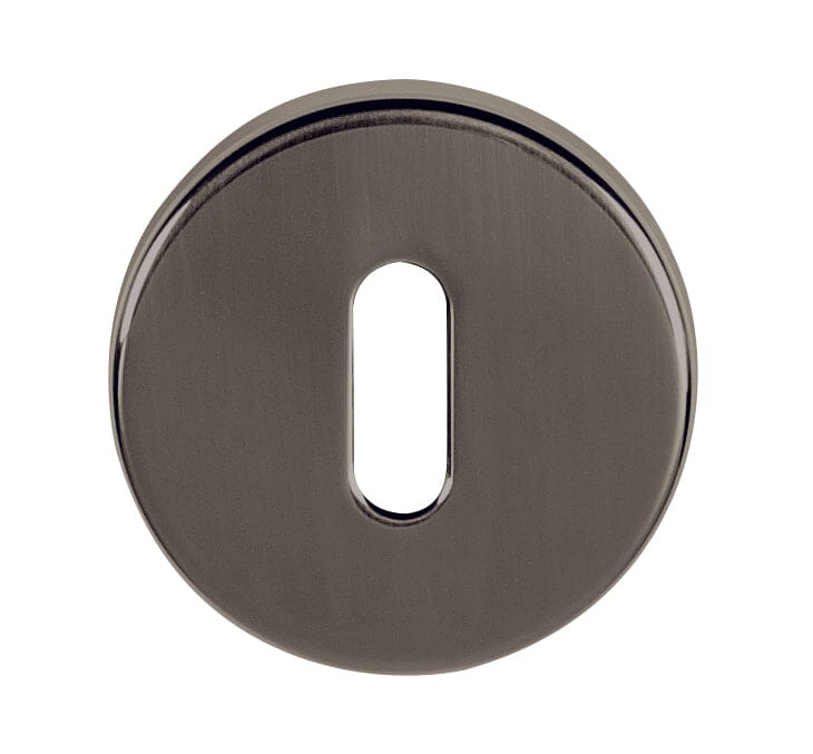 Tupai Rapido CurvaLine Key Escutcheon Round Rose Escutcheon Atlantic Pair Titanium
