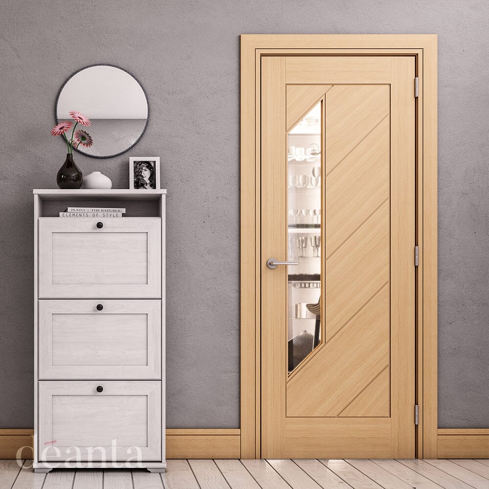 Torino Prefinished Oak Glazed Internal Door Internal Door Deanta