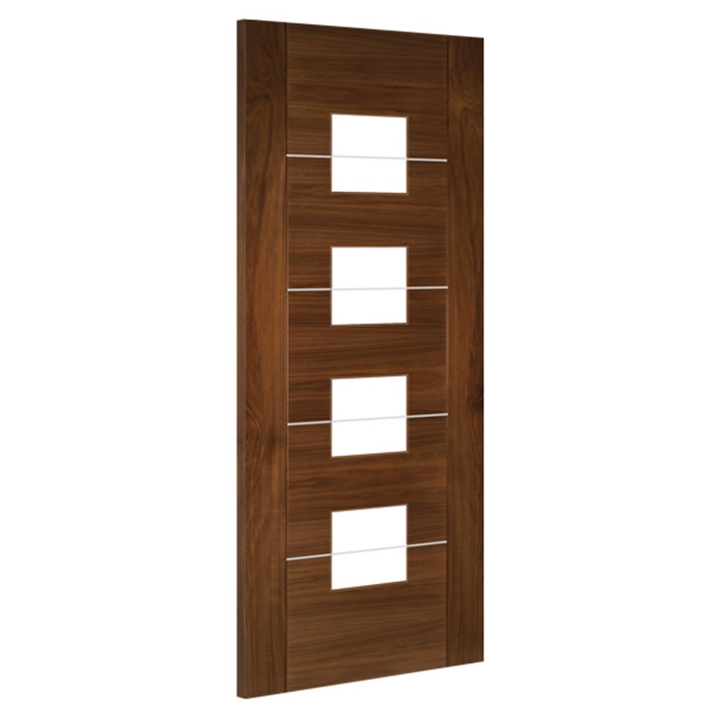 Valencia Prefinished Walnut Glazed Internal Door Internal Door Deanta