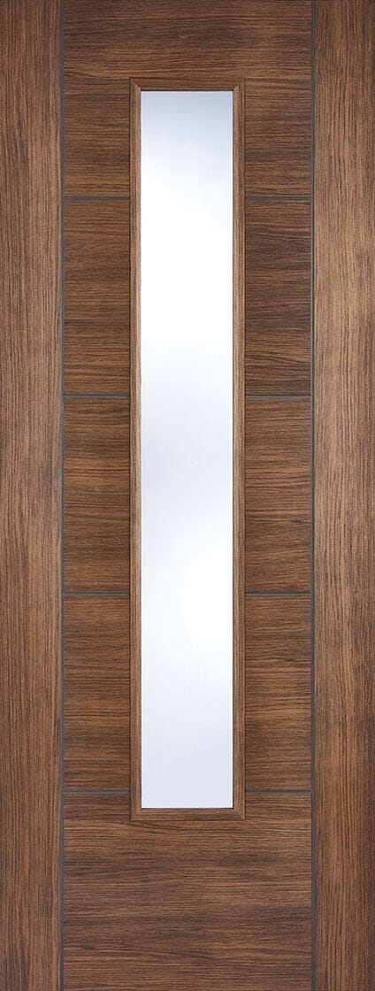 Walnut Laminated Vancouver Glazed Pre-Finished Internal Door Internal Door LPD Doors