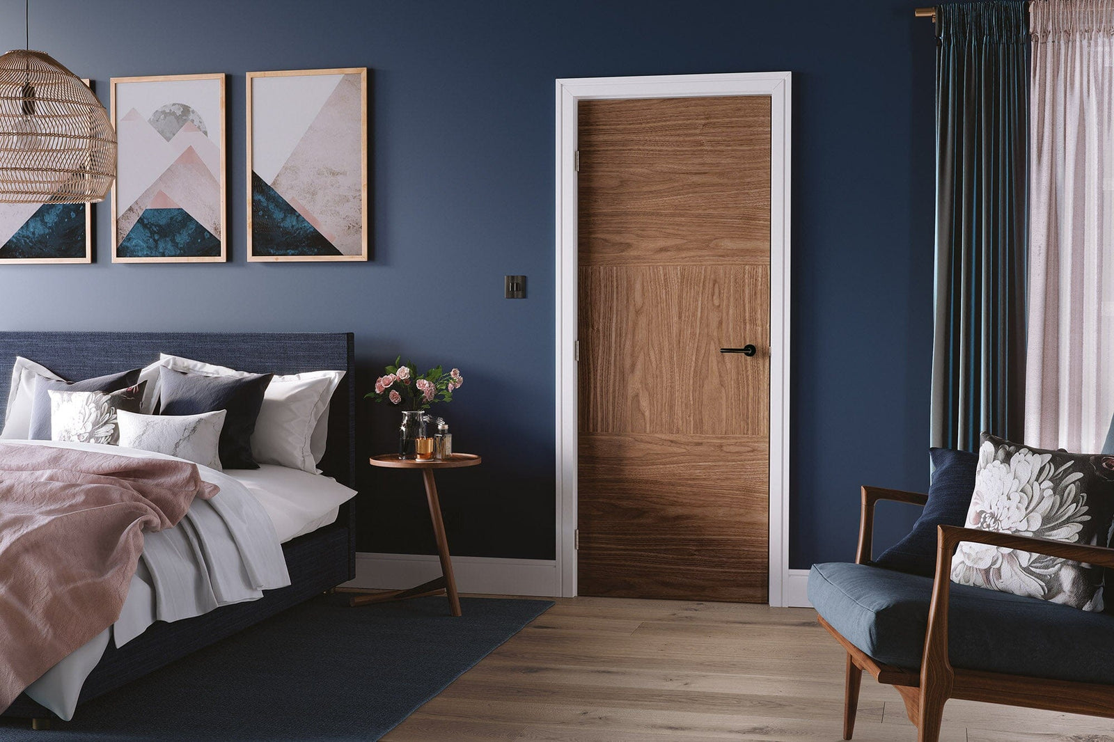 Walnut Tres Pre-Finished Internal Fire Door FD30 Internal Fire Door LPD Doors