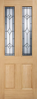 Oak Salisbury Glazed 2 Light Unfinished External Door External Door LPD Doors