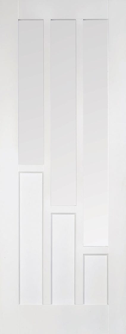 White Coventry Glazed 3 Light Primed Internal Door Internal Door LPD Doors