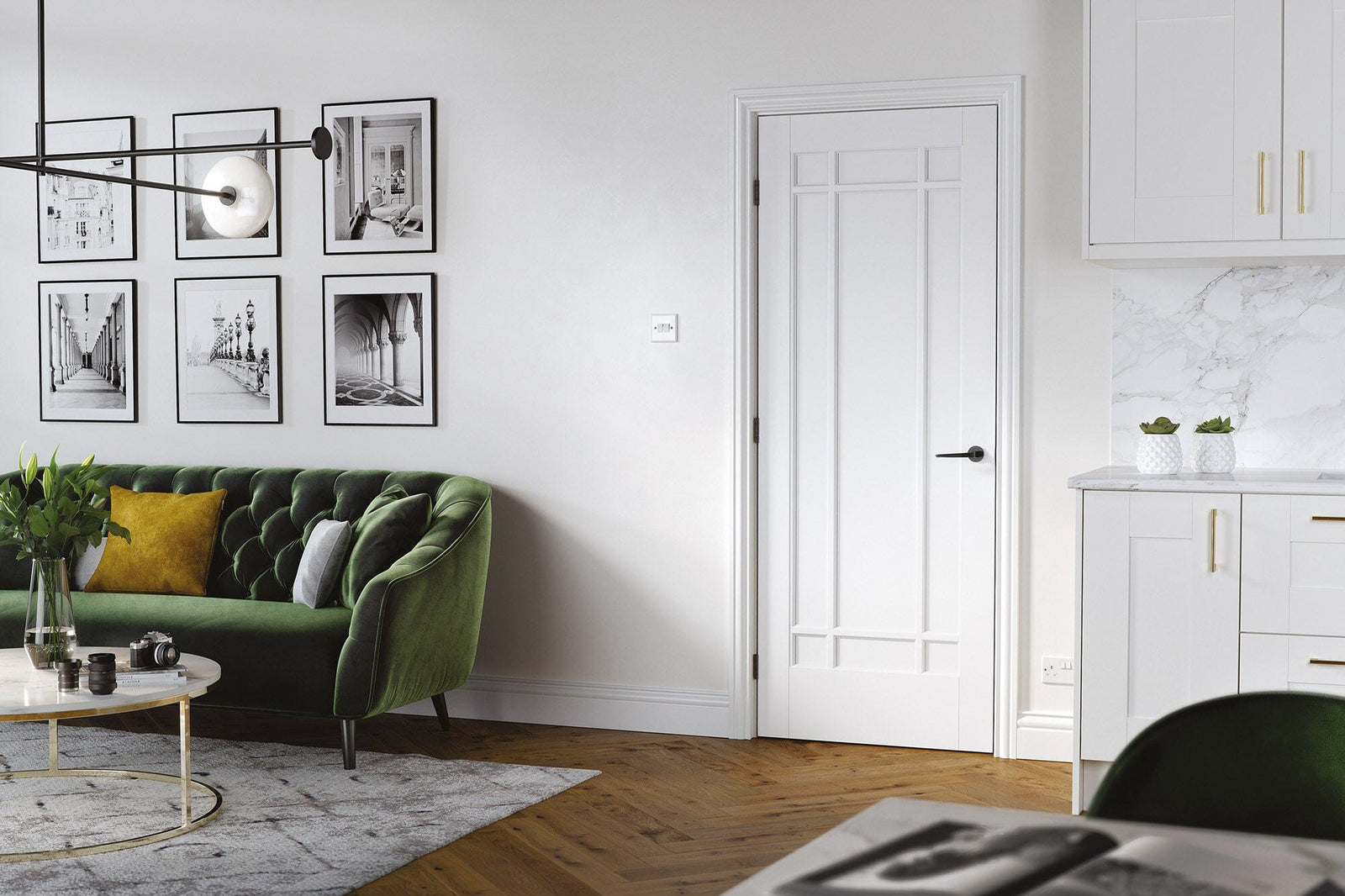 White Manhattan Primed Internal Door Internal Door LPD Doors