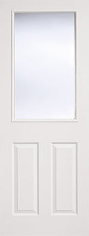 White Moulded Glazed 2 Panel 1 Light Primed Internal Door Internal Door LPD Doors