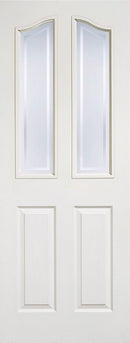White Moulded Mayfair 2 Light Glazed Primed Internal Door Internal Door LPD Doors