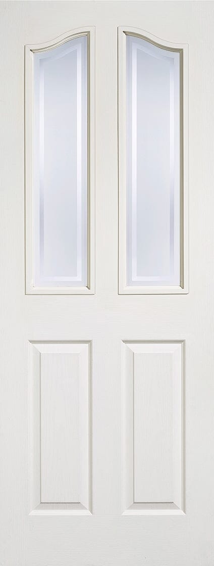 White Moulded Mayfair 2 Light Glazed Primed Internal Door Internal Door LPD Doors