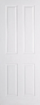 White Moulded Textured 4 Panel Primed Internal Door Internal Door LPD Doors