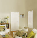White Moulded Textured Vertical 5 Panel Primed Internal Fire Door FD30 Internal Fire Door LPD Doors