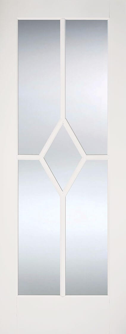White Reims Glazed Primed Internal Door Internal Door LPD Doors