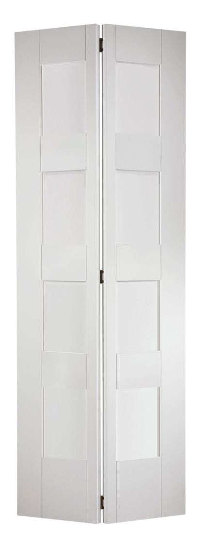 White Shaker Glazed 4 Light Internal Bifold Door Internal Bifold Door LPD Doors