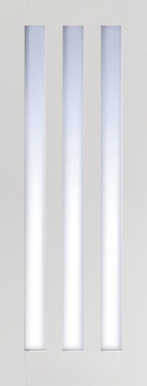 White Utah 3 Light Primed Internal Door Internal Door LPD Doors