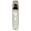Art Deco Knob on Lock Backplate (Latch & Hinges Included)
