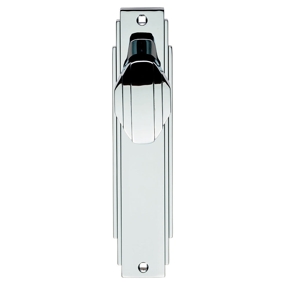 Art Deco Knob on Latch Backplate (Latch & Hinges Included)