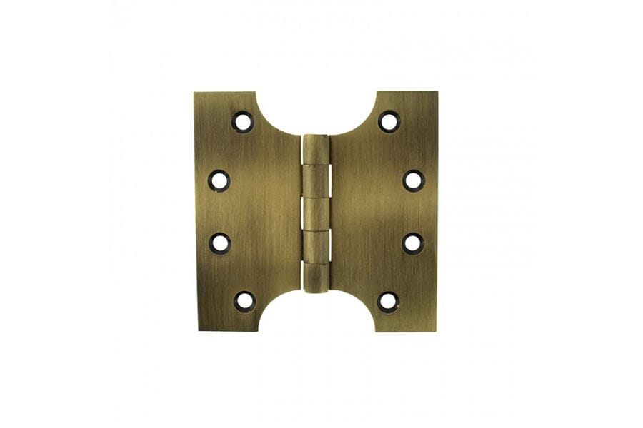 Atlantic (Solid Brass) Parliament Hinges 4" x 2" x 4mm in Antique Brass Hinges Atlantic