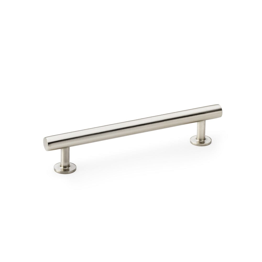 Round T-Bar Cabinet Pull Handle Centres 128mm Cupboard handle Alexander & Wilks Satin Nickel