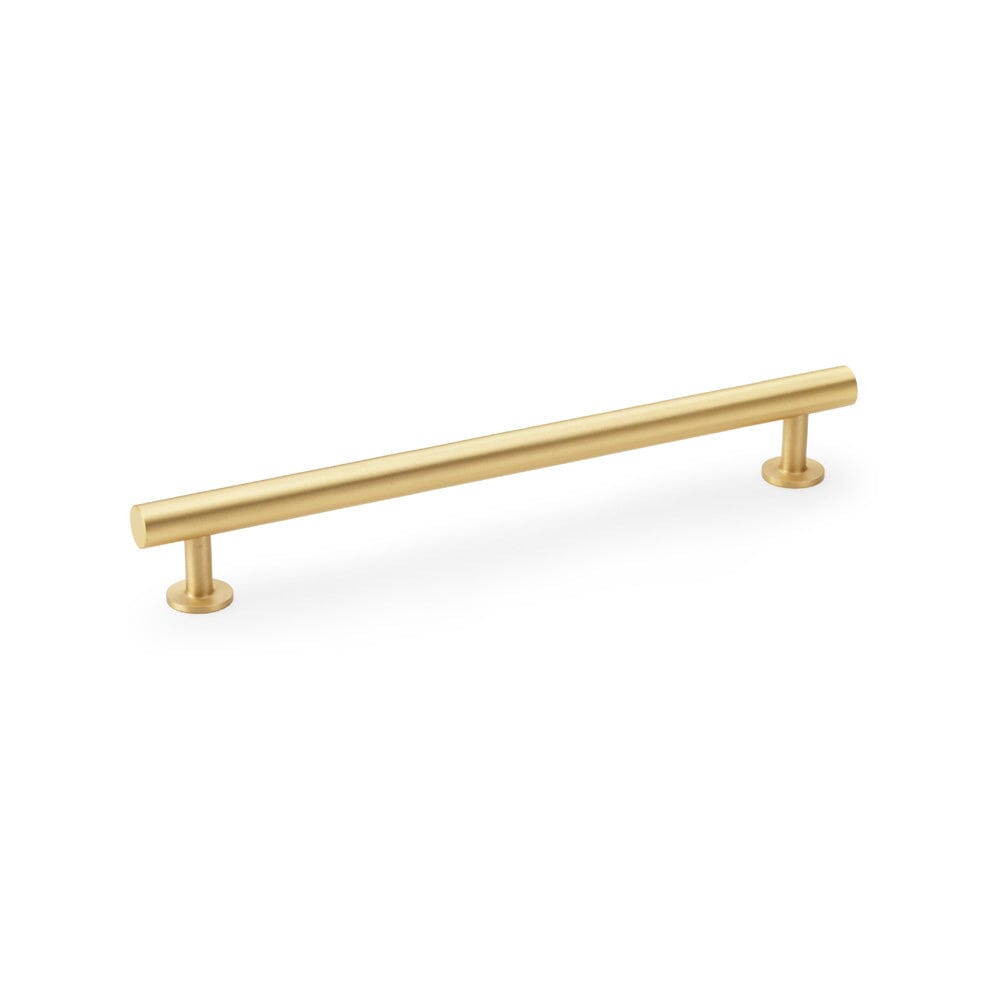 Round T-Bar Cabinet Pull Handle Centres 192mm Cupboard handle Alexander & Wilks Satin Brass