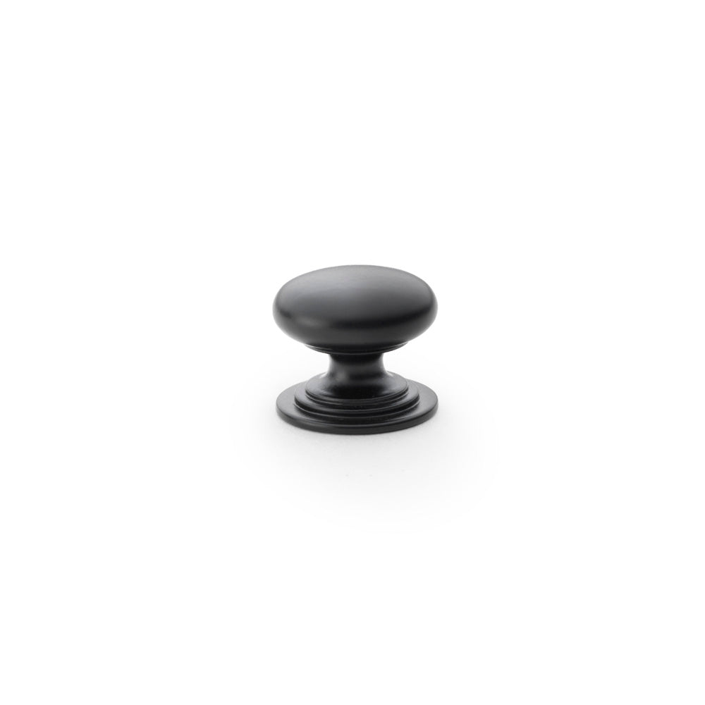 Waltz Round Cupboard Knob on Stepped Rose 25mm