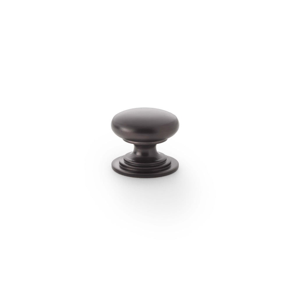 Waltz Round Cupboard Knob on Stepped Rose 25mm