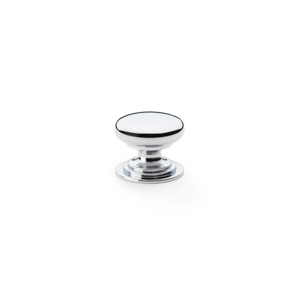 Waltz Round Cupboard Knob on Stepped Rose 25mm