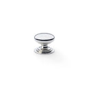 Waltz Round Cupboard Knob on Stepped Rose 25mm