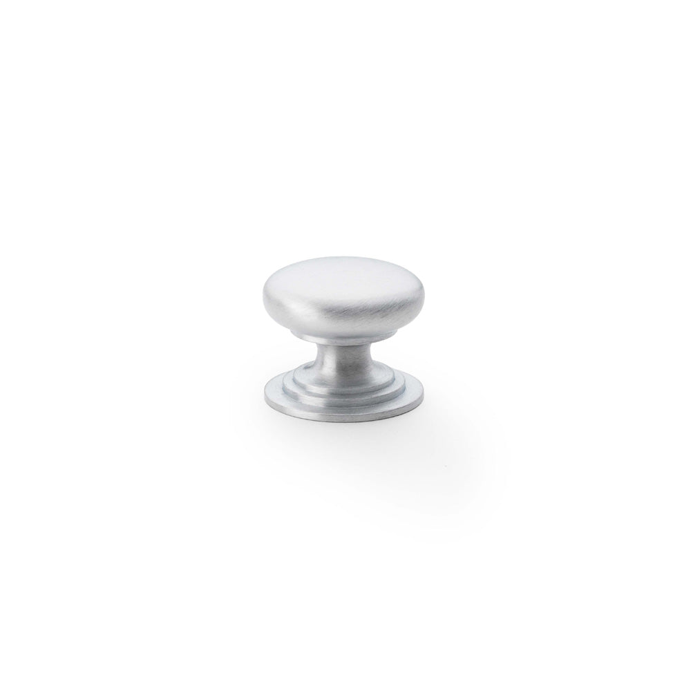 Waltz Round Cupboard Knob on Stepped Rose 25mm