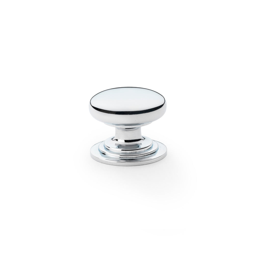 Waltz Round Cupboard Knob on Stepped Rose 32mm